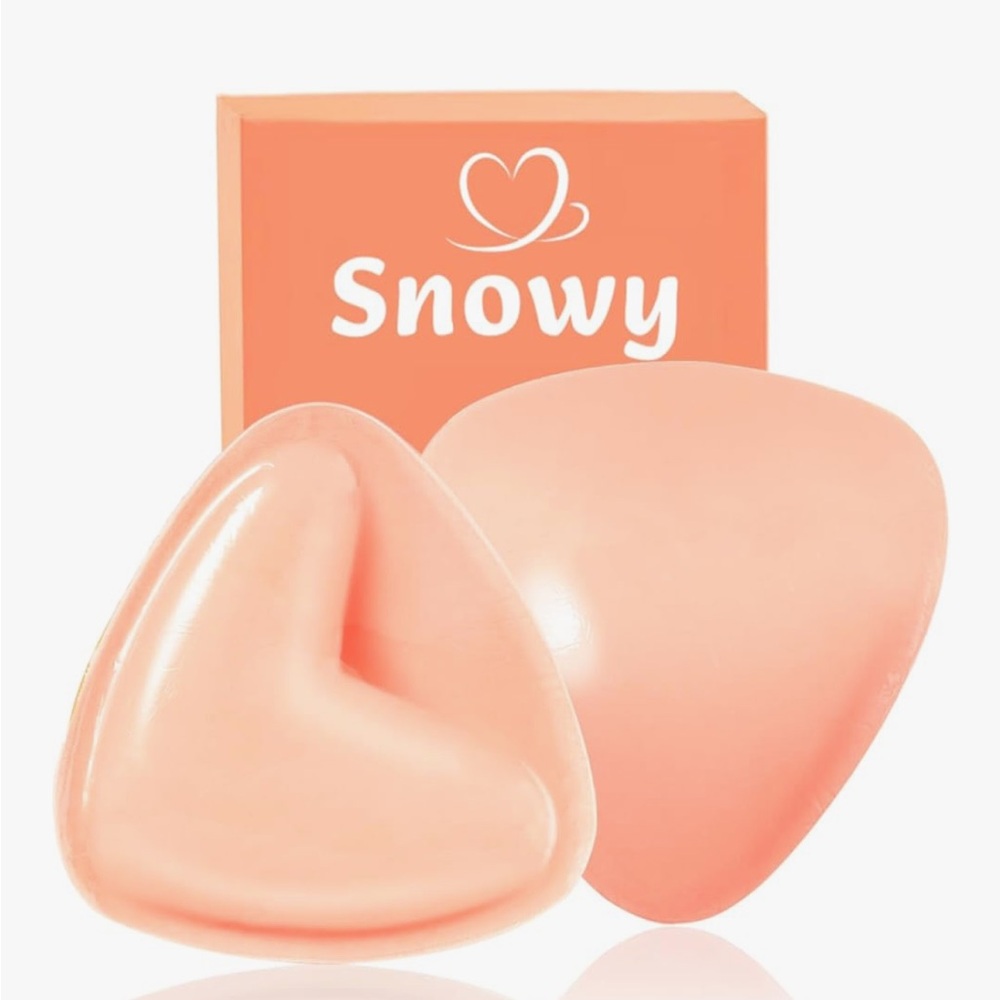Snowy Sticky Bra Inserts,Reusable and Waterproof Double Sided Push Up Sticky Bra